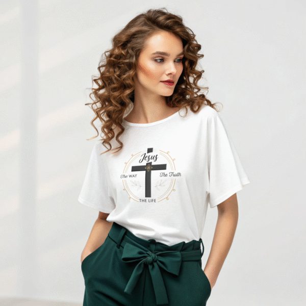 Jesus The Way The Truth The Life Cross Design T-Shirt